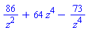 86/z^2+64*z^4-73/z^4