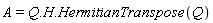A = Q.H.HermitianTranspose(Q)