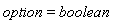 option=boolean