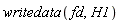 writedata(fd, H1)