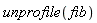 unprofile(fib)