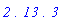 `2 . 13 . 3`
