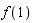 f(1)