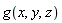 g(x, y, z)