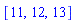 [11, 12, 13]