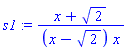 (x+2^(1/2))/((x-2^(1/2))*x)