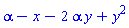 alpha-x-2*alpha*y+y^2