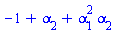 -1+alpha[2]+alpha[1]^2*alpha[2]