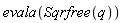 evala(Sqrfree(q))