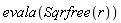 evala(Sqrfree(r))