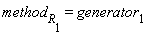 method[R[1]] = generator[1]