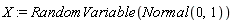 X := RandomVariable(Normal(0, 1))