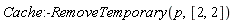 Cache:-RemoveTemporary(p, [2, 2])