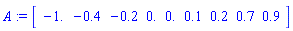 A := Array([-1., -.4, -.2, 0., 0., .1, .2, .7, .9])