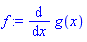 f := diff(g(x), x)