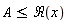 A <= Re(x)
