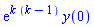 exp(k*(k-1))*y(0)