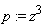 p := z^3