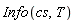 Info(cs, T)