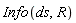 Info(ds, R)
