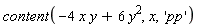 content(-4*x*y+6*y^2, x, 'pp')
