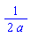 (1/2)/a