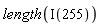length(Iota(255))