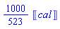 (1000/523)*Units:-Unit('cal')