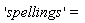 'spellings'=