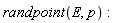 randpoint(E, p)