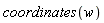 coordinates(w)