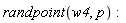 randpoint(w4, p)