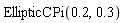 EllipticCPi(.2, .3)