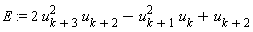 E := 2*u[k+3]^2*u[k+2]-u[k+1]^2*u[k]+u[k+2]