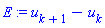 E := u[k+1]-u[k]