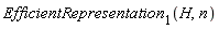 EfficientRepresentation[1](H, n)
