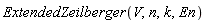 ExtendedZeilberger(V, n, k, En)