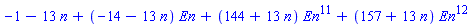-1-13*n+(-14-13*n)*En+(144+13*n)*En^11+(157+13*n)*En^12