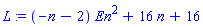 L := (-n-2)*En^2+16*n+16