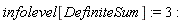 infolevel[DefiniteSum] := 3