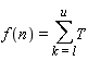 f(n) = sum(T, k = l .. u)