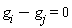 g[i]-g[j] = 0