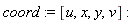 coord := [u, x, y, v]
