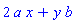 2*a*x+y*b