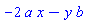 -2*a*x-y*b