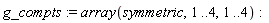 g_compts := array(symmetric, 1 .. 4, 1 .. 4)