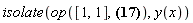 isolate(op([1, 1], `&where`([(y(x)*h^2*x+x*rho^2*alpha+rho^2*x*beta*y(x)-2*h*y(x)*rho+2*rho*h*kappa-h^2*x*kappa)/(rho^2*x)], [])), y(x))