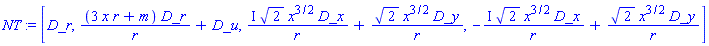 [_DG([["vector", M7, []], [[[1], 1]]]), _DG([["vector", M7, []], [[[1], (3*x*r+m)/r], [[2], 1]]]), _DG([["vector", M7, []], [[[3], I*2^(1/2)*x^(3/2)/r], [[4], 2^(1/2)*x^(3/2)/r]]]), _DG([["vector", M7, []], [[[3], -I*2^(1/2)*x^(3/2)/r], [[4], 2^(1/2)*x^(3/2)/r]]])]