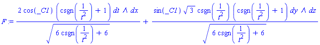 _DG([["form", M10, 2], [[[1, 2], 2*cos(_C1)*(csgn(1/t^2)+1)/(6*csgn(1/t^2)+6)^(1/2)], [[3, 4], sin(_C1)*3^(1/2)*csgn(1/t^2)*(csgn(1/t^2)+1)/(6*csgn(1/t^2)+6)^(1/2)]]])
