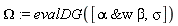 Omega := evalDG([`&w`(alpha, beta), sigma])